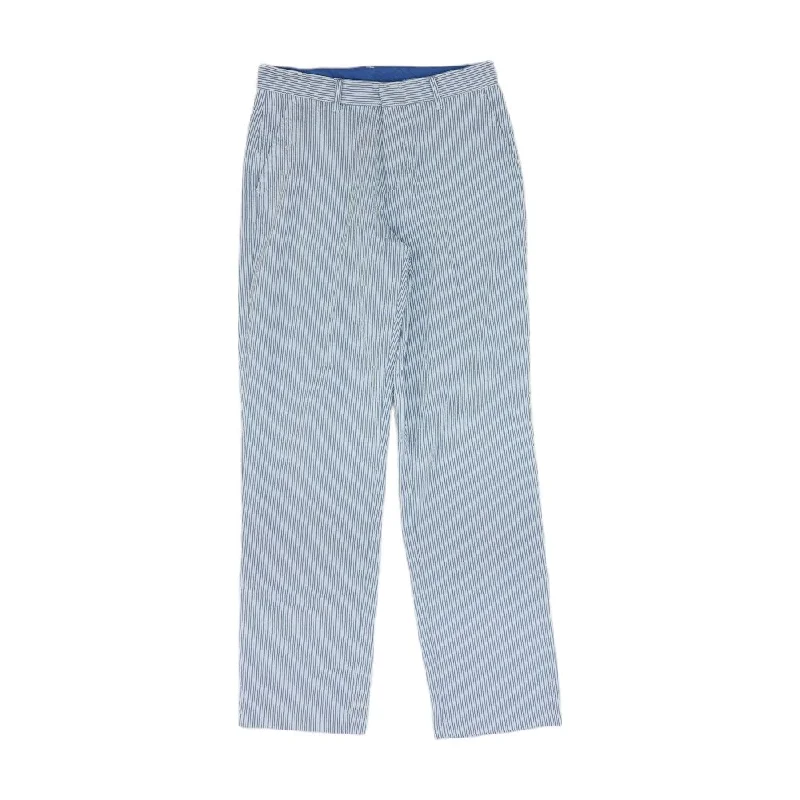 White Striped Chino Pants Cozy Fitted Pants