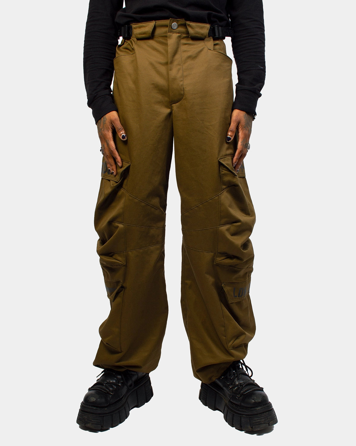 PROTON PANTS KHAKI Formal Slim Pants