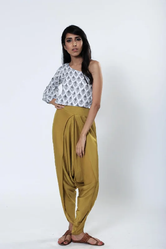Dhoti Pants (mustard) Classic Cropped Pants
