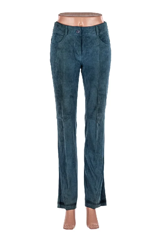 Valentino Suede Pants Fashionable Track Pants