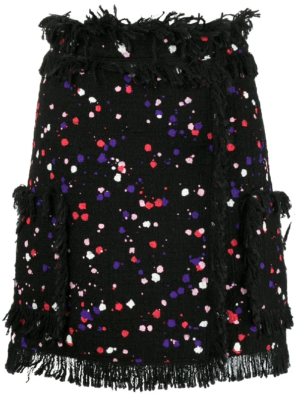 paint-splattered wrap skirt vintage skirt charm