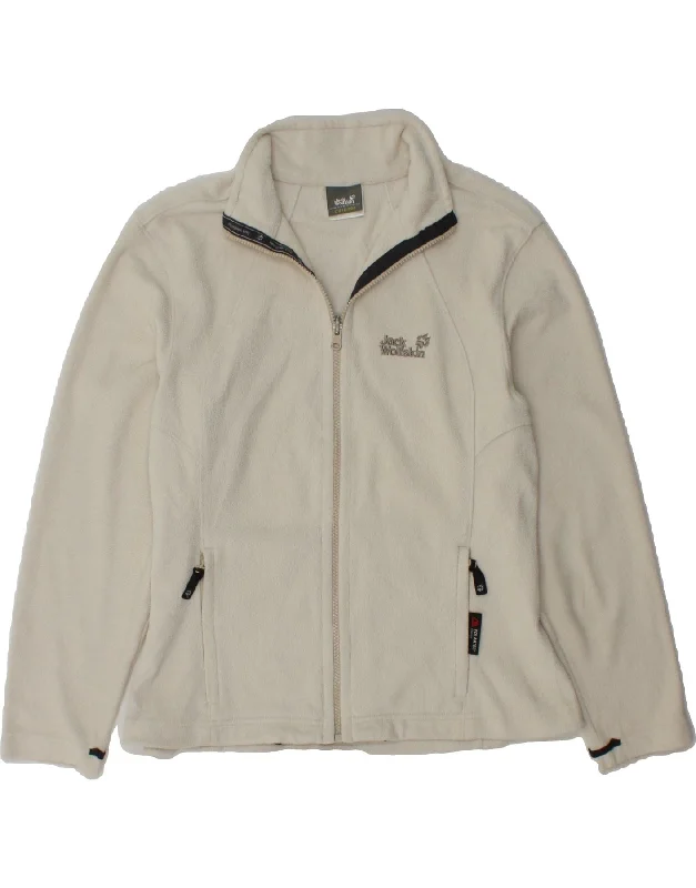 JACK WOLFSKIN Womens Fleece Jacket UK 16 Large White Polyester Fleece Jacket Down Jacket Feather Jacket JACK WOLFSKIN Womens Fleece Jacket UK 16 Large White Polyester Fleece Jacket Down Jacket Feather Jacket