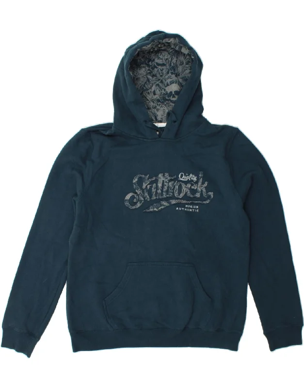 SALTROCK Womens Graphic Hoodie Jumper UK 16 Large Blue Cotton Hoodie with Illustration Artistic Creative SALTROCK Womens Graphic Hoodie Jumper UK 16 Large Blue Cotton Hoodie with Illustration Artistic Creative