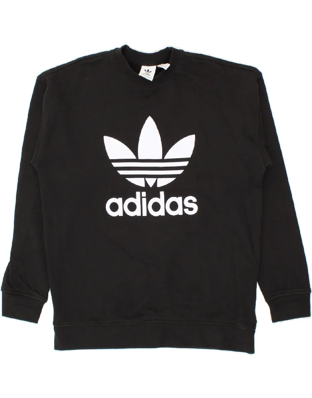 ADIDAS Womens Longline Oversized Sweatshirt Jumper UK 12 Medium Blue Hoodie with Button Placket Classic Preppy ADIDAS Womens Longline Oversized Sweatshirt Jumper UK 12 Medium Blue Hoodie with Button Placket Classic Preppy