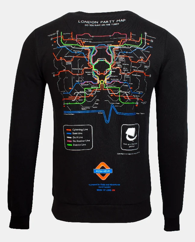 PARTY MAP SWEATSHIRT Hoodie with Emblem Brand Identity