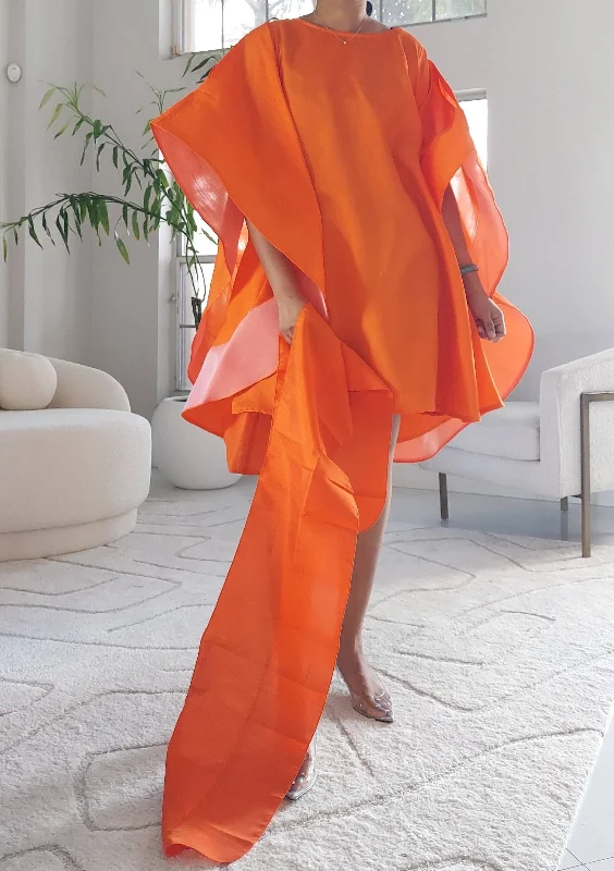 Prissy in orange poncho dress Tunics Recommended stylist