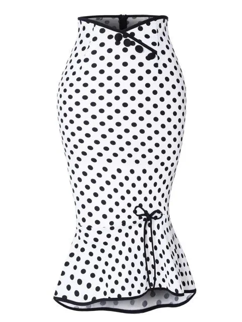 Dreamy Dot Button Up Flounce Skirt floral skirt print