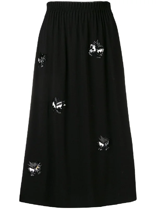 Monster midi skirt spandex blend skirt