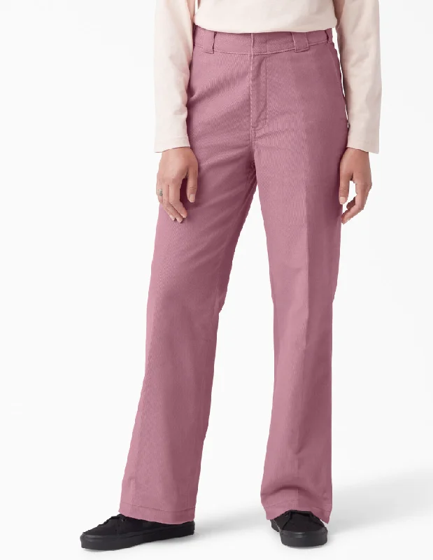 Dickies Womens Halleyville Wide Leg Corduroy Pants Stretch Fit Pants