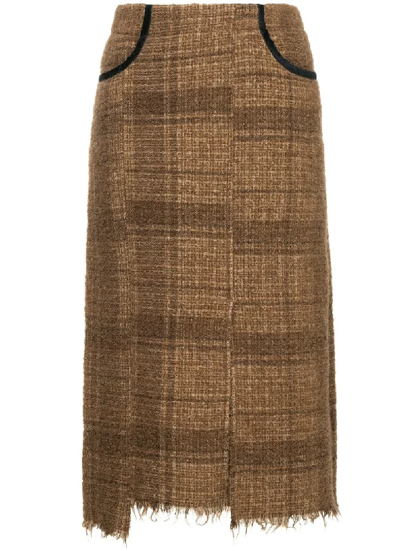 midi tweed skirt velvet skirt rich