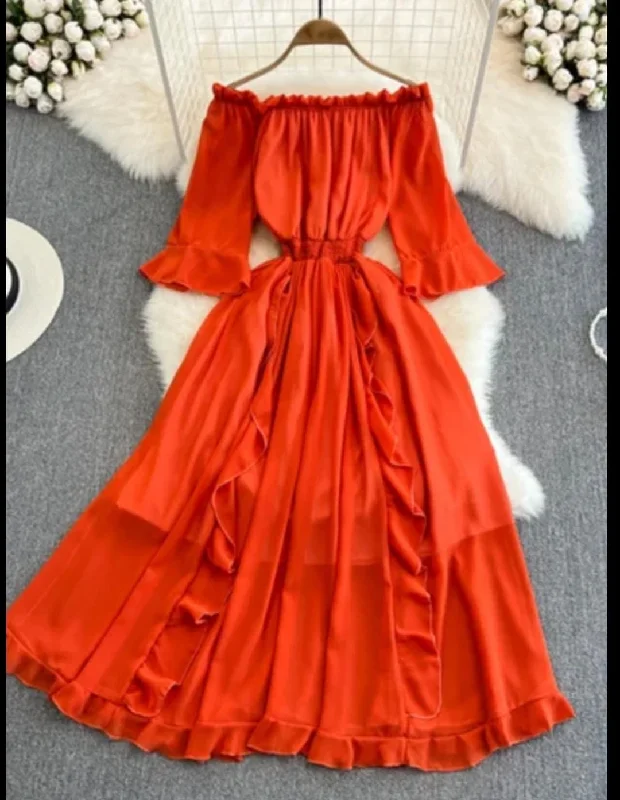 Women's Chiffon Half Sleeve Sexy Off Shoulder Vintage Party Dress 408280 Tunics Top Casual Women's Chiffon Half Sleeve Sexy Off Shoulder Vintage Party Dress 408280 Tunics Top Casual