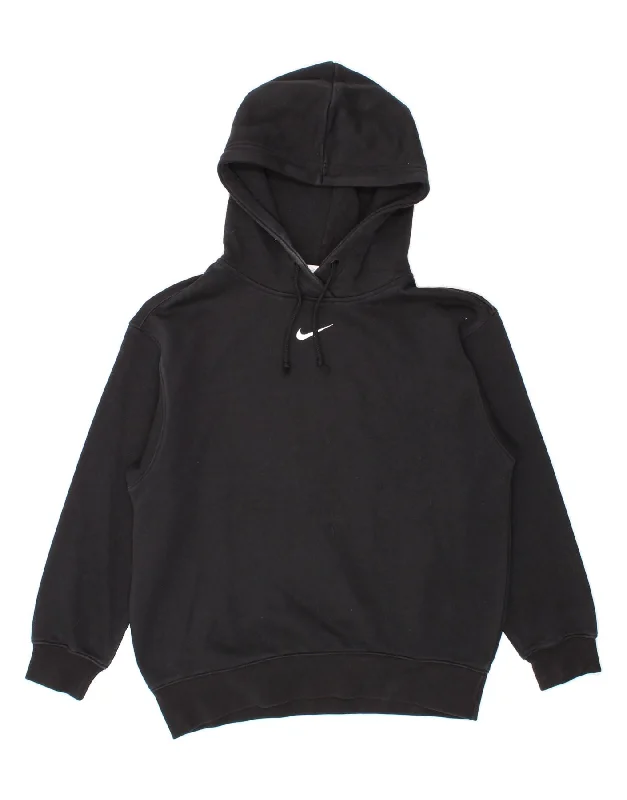 NIKE Womens Oversized Hoodie Jumper UK 6 XS Black Cotton Hoodie with Full-Zip Functional Layering NIKE Womens Oversized Hoodie Jumper UK 6 XS Black Cotton Hoodie with Full-Zip Functional Layering