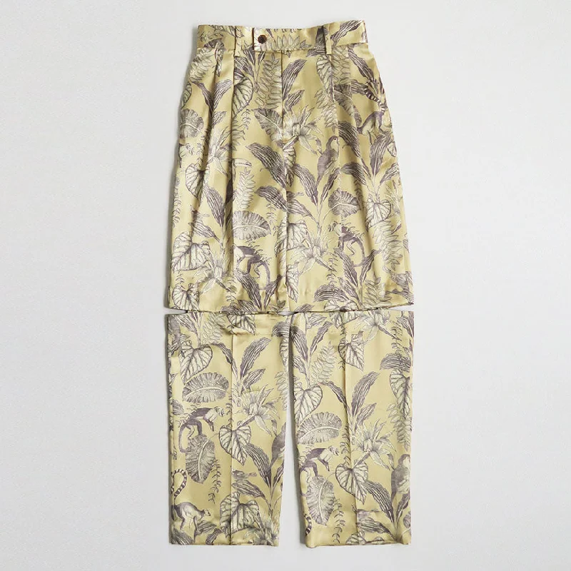 SALE 60%OFF ! <br/>【INSCRIRE/アンスクリア】<br>Animal Print 2 Way Pants <br>I23SS-PT104 Elegant Palazzo Trousers