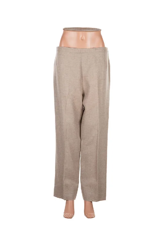 Beige Pants Elegant Palazzo Trousers