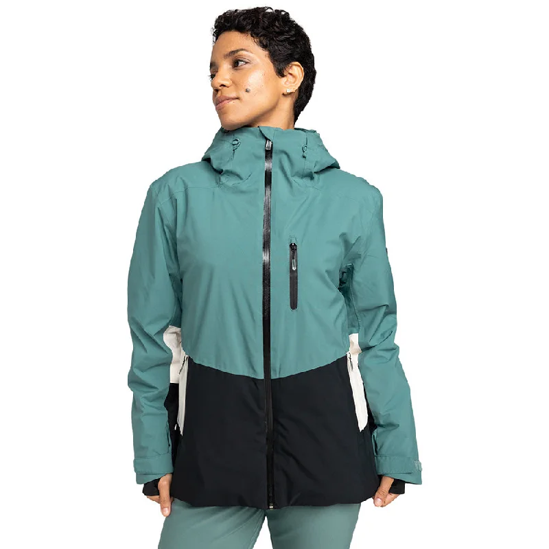 Roxy Peakside Womens Jacket 2025 Toggled Jacket Drawstring Jacket Belted Jacket