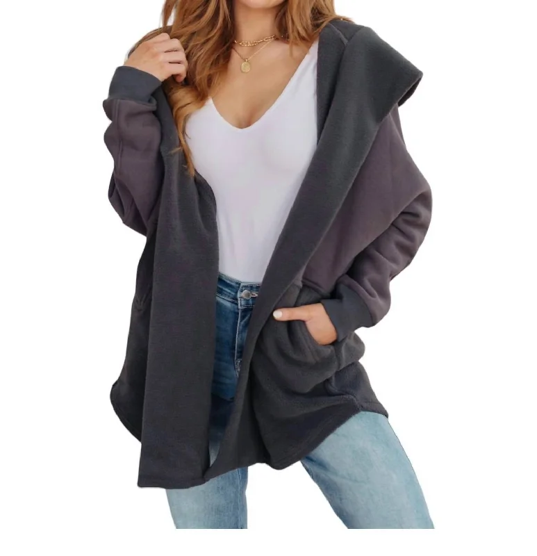 Room For Two Hooded Sweatshirt In Vintage Black Hoodie with Side Slits Relaxed Casual Room For Two Hooded Sweatshirt In Vintage Black Hoodie with Side Slits Relaxed Casual