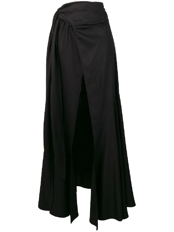 front slit skirt chiffon skirt floaty