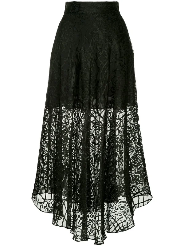 Devore skirt leather skirt bold