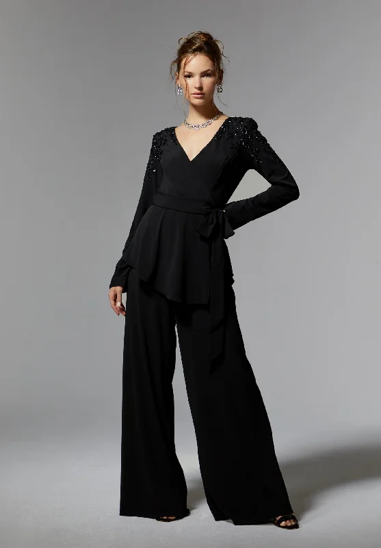 MGNY - 72911 - Cheron's Bridal, Mother/Party Dress Peplum Ruffle Cocktail