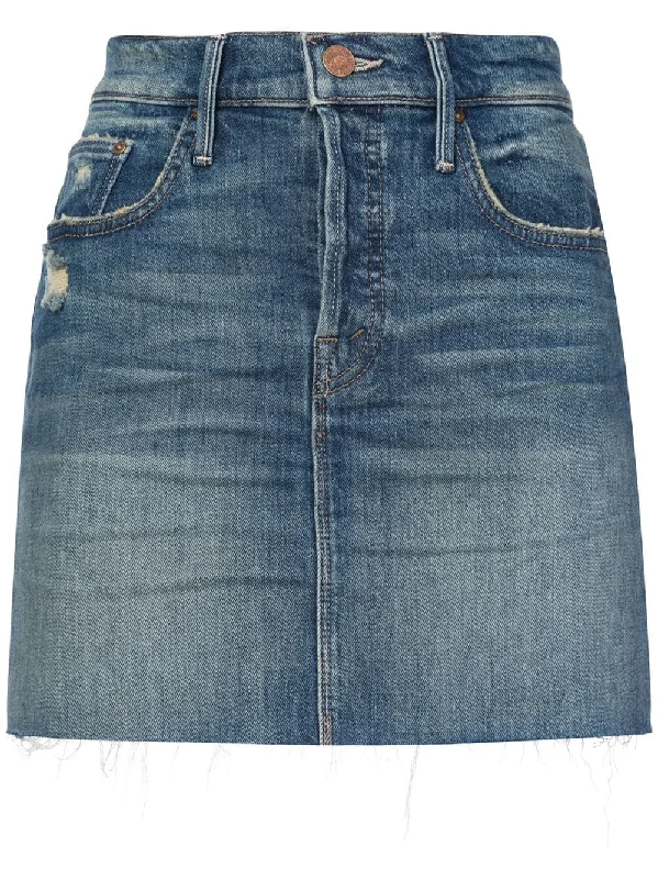 denim mini skirt silk skirt smooth