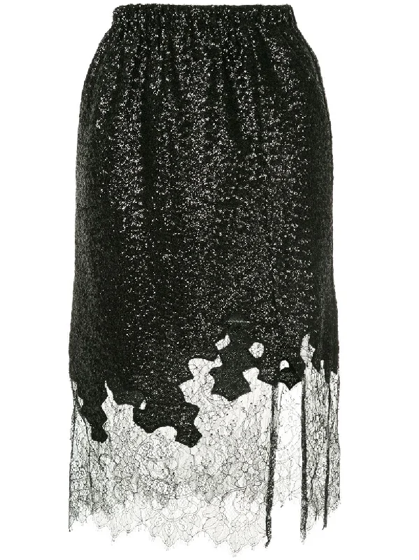 lace hem skirt velvet skirt sumptuous