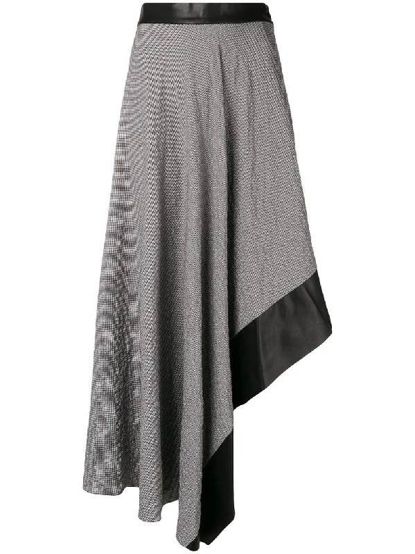 houndstooth asymmetrical skirt wrap skirt elegant