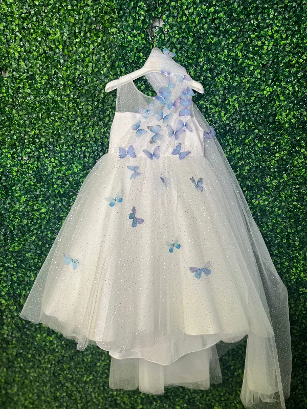 Princess Daliana Girls’ Butterfly Party Dress Tunics Floral girly