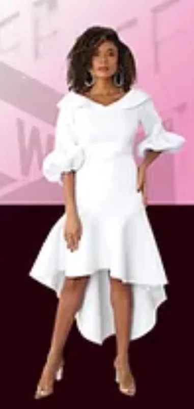 Say yes white high low dress Tunics Occasion special