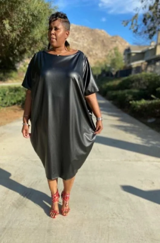 Oh so fine faux leather dress Tunics Spring floral