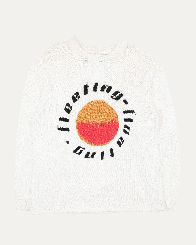Fleeting Floating Knitted Polo Sweatshirt Hoodie with Tied Waist Feminine Flattering Fleeting Floating Knitted Polo Sweatshirt Hoodie with Tied Waist Feminine Flattering