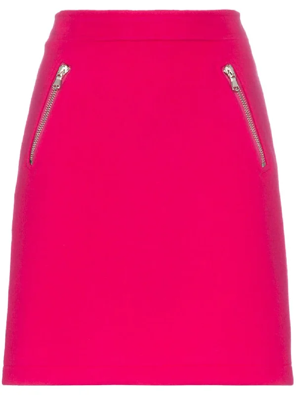 mid rise zip pocket skirt chiffon skirt airy