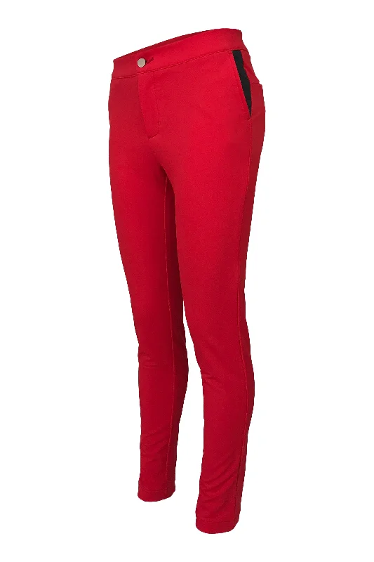 PRESIDIO PANTS - RED Comfortable Fleece Pants