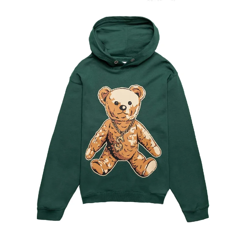 Joyrich Core Teddy Hoodie Hunter Green Hoodie with Contrast Stitching Detailed Premium Joyrich Core Teddy Hoodie Hunter Green Hoodie with Contrast Stitching Detailed Premium