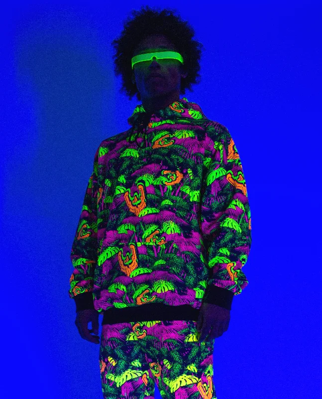 OVERSIZED HOODIE NEON JUNGLE Hoodie with Strings Custom Fit Adjustable
