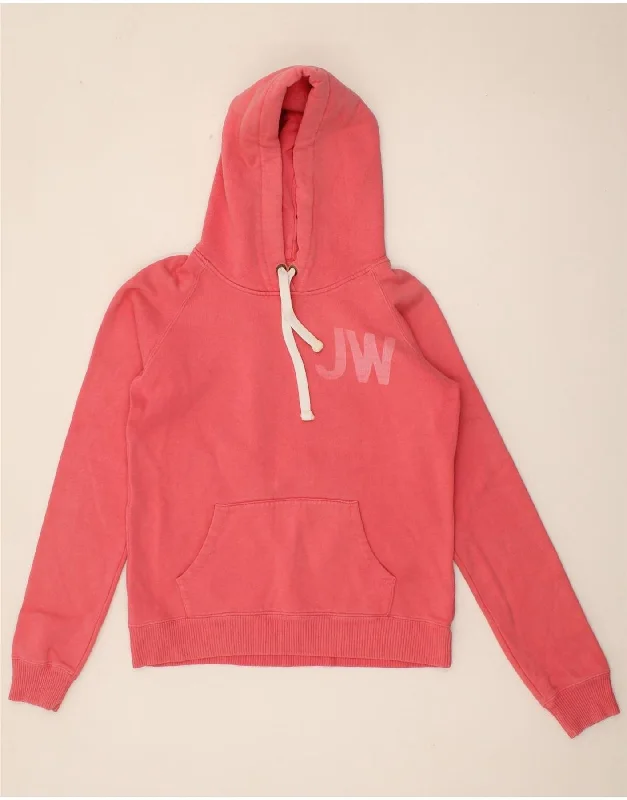 JACK WILLS Womens Graphic Hoodie Jumper UK 12 Medium Pink Cotton Hoodie with Tied Waist Feminine Flattering JACK WILLS Womens Graphic Hoodie Jumper UK 12 Medium Pink Cotton Hoodie with Tied Waist Feminine Flattering