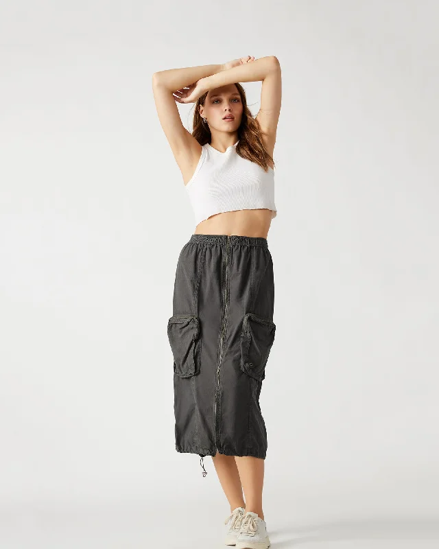 VANESSA SKIRT CHARCOAL maxi skirt elegant