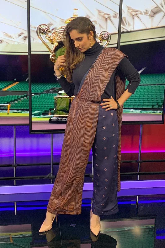 Bandhej Saree Pants as seen on Sania Mirza Cozy Jogger Leggings
