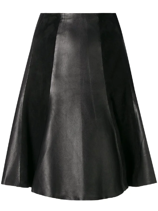 paneled A-line skirt slim fit skirt