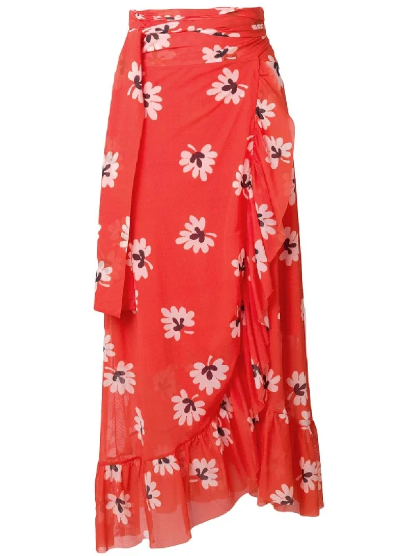 Tilden mesh wrap skirt wool skirt thick