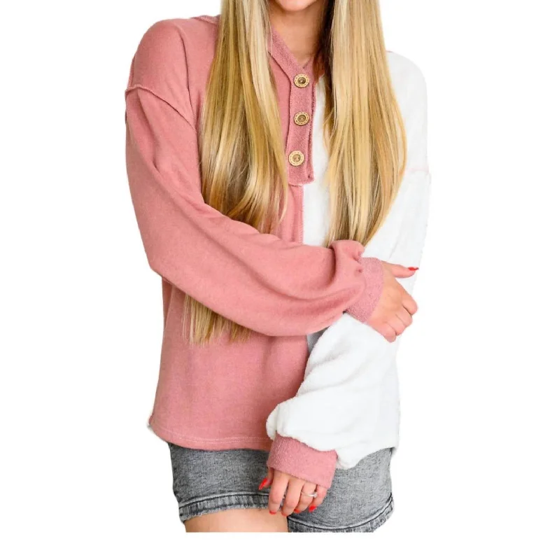 Best On The Block Hoodie In White And Pink Hoodie with Drawstring Waist Adjustable Fitted Best On The Block Hoodie In White And Pink Hoodie with Drawstring Waist Adjustable Fitted
