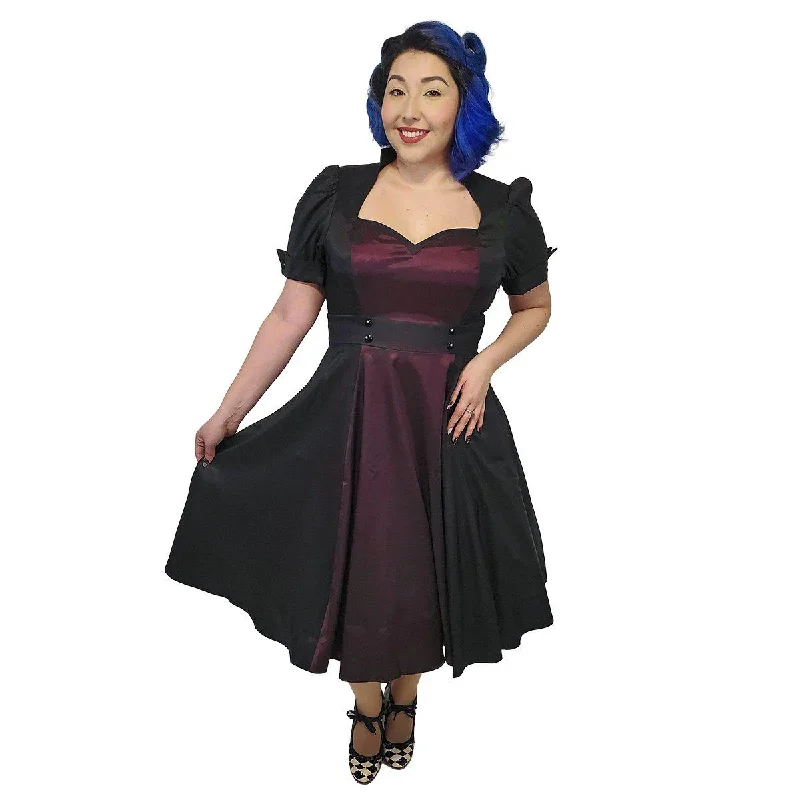 Nights in Satin Opera Dress in Purple & Black Tunics Lace romantic