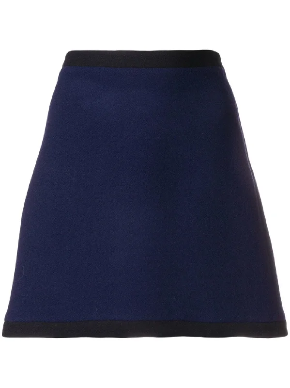 mini trapeze skirt leather skirt sleek
