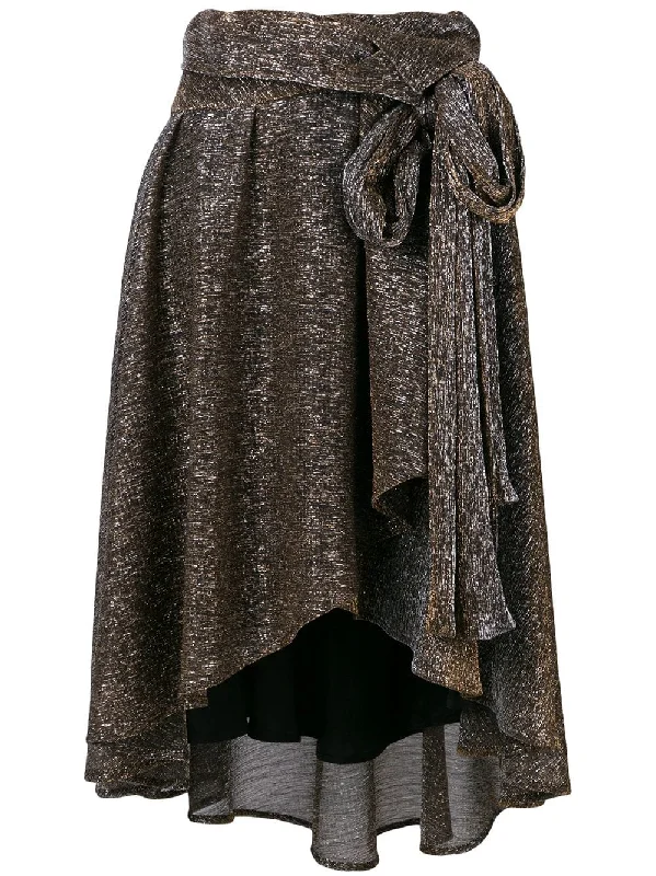 asymmetric lurex skirt wool skirt warm
