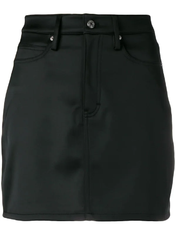 satin mini skirt silk skirt lustrous