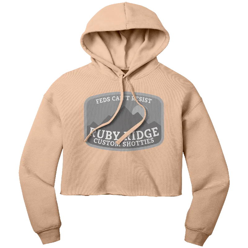 Ruby Ridge (subdued) women's crop hoodie Hoodie with Pastel Soft Subtle
