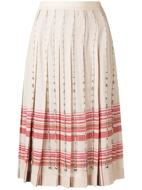 crystal-embellished skirt corduroy skirt comfortable