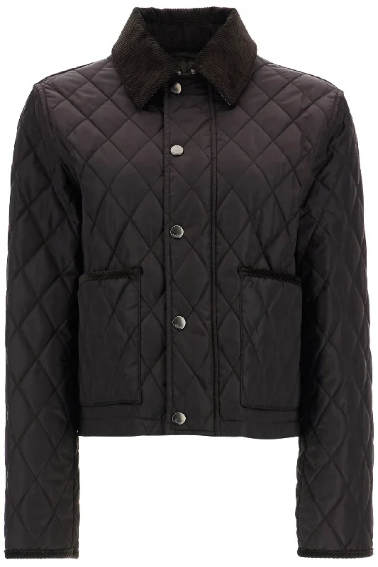Black Quilted Nylon Cropped Jacket With High Collar - Black Collared Jacket Crew Neck Jacket Turtle Neck Jacket Black Quilted Nylon Cropped Jacket With High Collar - Black Collared Jacket Crew Neck Jacket Turtle Neck Jacket