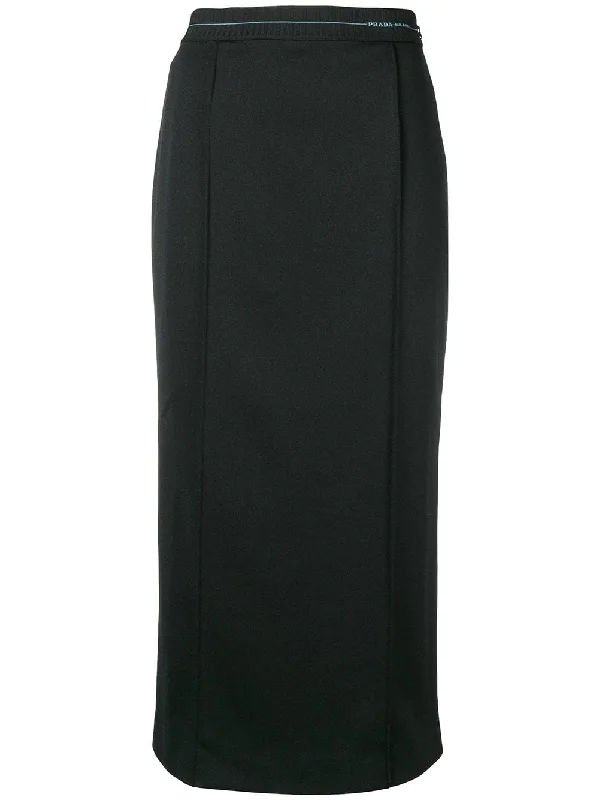 elasticated-waist midi skirt velvet skirt plush