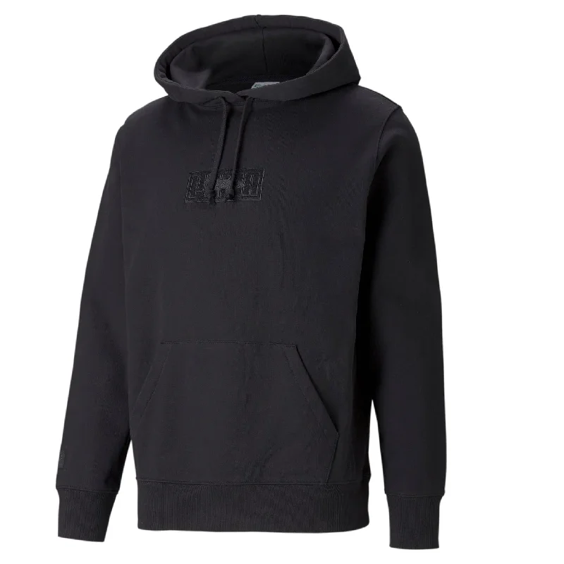 Puma x Maison Kitsuné Hoodie Black Hoodie with Relaxed Fit Easy Casual
