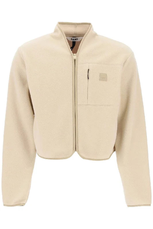 Short Fleece Jacket In Durban Style  - Beige Fleece Jacket Down Jacket Parka